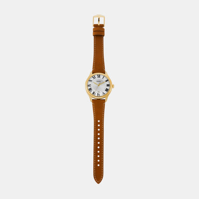 Gilmore Women Quartz Silver Dial Analog Leather Watch ES5397
