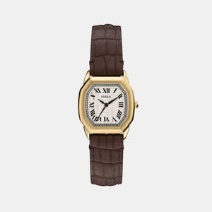 Harlow Women Quartz Cream Dial Analog Leather Watch ES5426