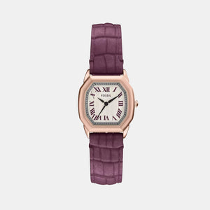 Harlow Women Quartz Cream Dial Analog Leather Watch ES5428
