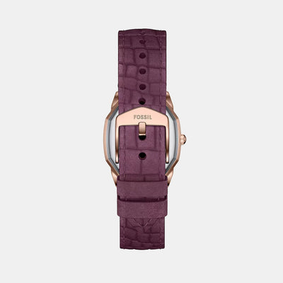 Harlow Women Quartz Cream Dial Analog Leather Watch ES5428
