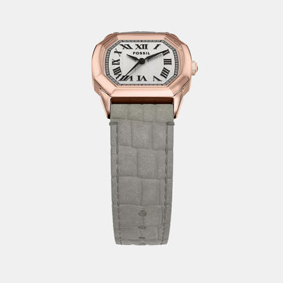 Harlow Women Quartz Cream Dial Analog Leather Watch ES5435