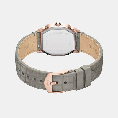 Harlow Women Quartz Cream Dial Analog Leather Watch ES5435