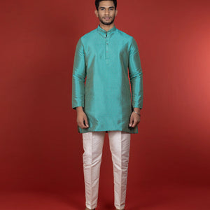 Sea Blue Short Kurta-Blue