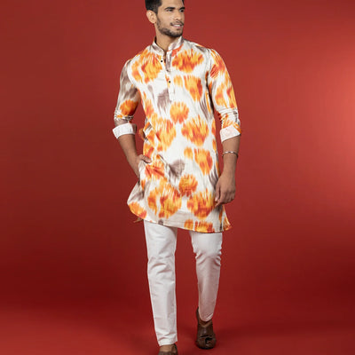 Multicolor Printed Kurta-Multi colour