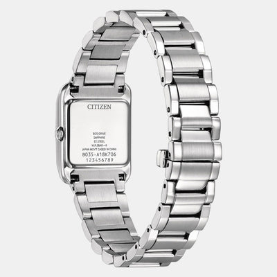 Citizen L Women Eco-Drive Mother Of Pearl Dial Analog Stainless Steel Watch EW5600-87D
