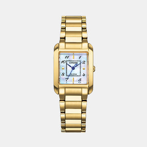Citizen L Women Eco-Drive Mother Of Pearl Dial Analog Stainless Steel Watch EW5602-81D
