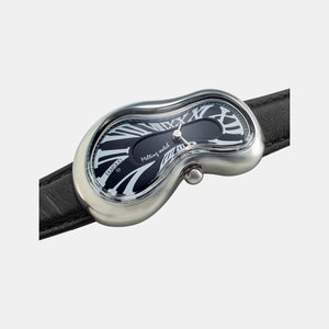 Classic Unisex Quartz Black Dial Analog Leather Watch EX0001.0001