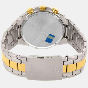 Edifice Men Quartz Gold Dial Chronograph Stainless Steel Watch EX189