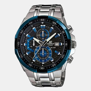 Edifice Men Quartz Black Dial Chronograph Stainless Steel Watch EX190