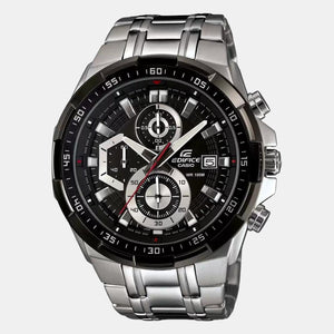 Edifice Men Quartz Black Dial Chronograph Stainless Steel Watch EX191