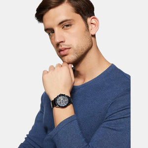 Edifice Men Quartz Black Dial Analog Stainless Steel Watch EX205