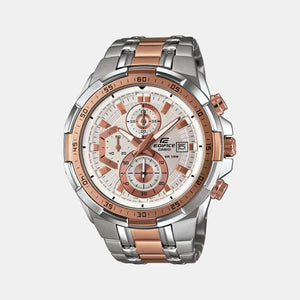 Edifice Men Quartz Two Tone Dial Chronograph Stainless Steel Watch EX222