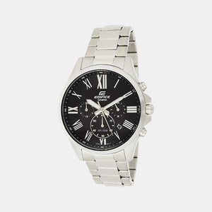 Edifice Men Quartz Black Dial Chronograph Stainless Steel Watch EX317