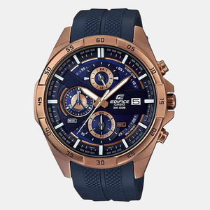 Edifice Men Quartz Two Tone Dial Chronograph Resin Watch EX386