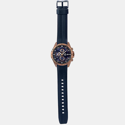 Edifice Men Quartz Two Tone Dial Chronograph Resin Watch EX386