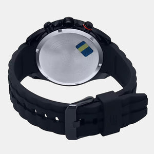 Edifice Men Quartz Black Dial Chronograph Resin Watch EX418