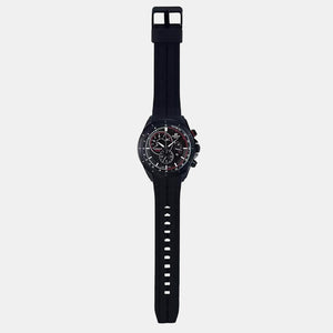 Edifice Men Quartz Black Dial Chronograph Resin Watch EX418