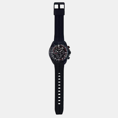 Edifice Men Quartz Black Dial Chronograph Resin Watch EX418