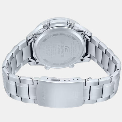 Edifice Men Quartz Black Dial Analog Stainless Steel Watch EX438