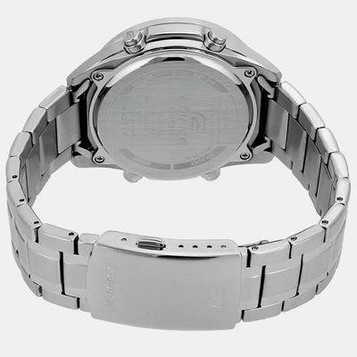 Edifice Men Quartz Blue Dial Analog-Digital Stainless Steel Watch EX440