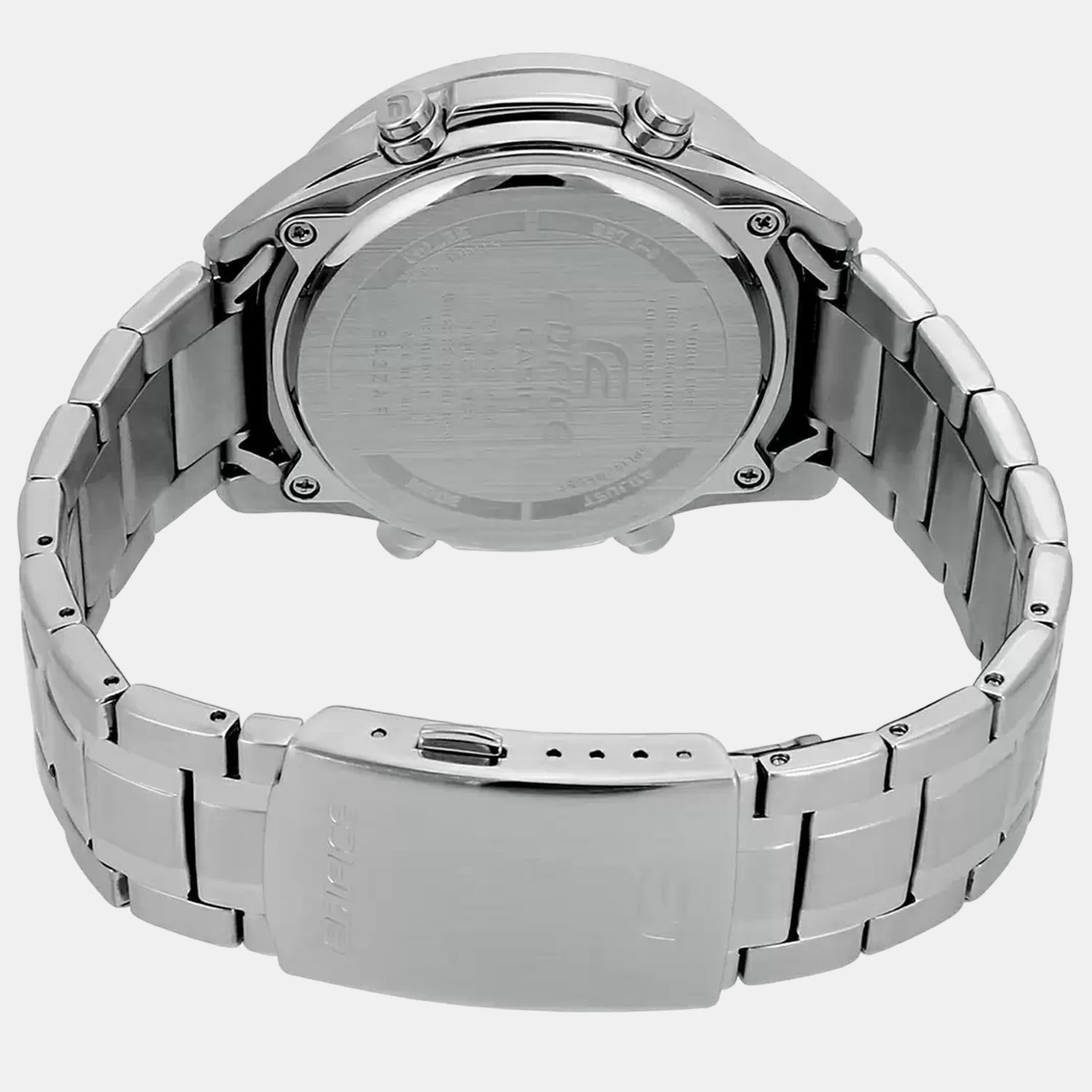 Edifice Men Quartz Blue Dial Analog-Digital Stainless Steel Watch EX440