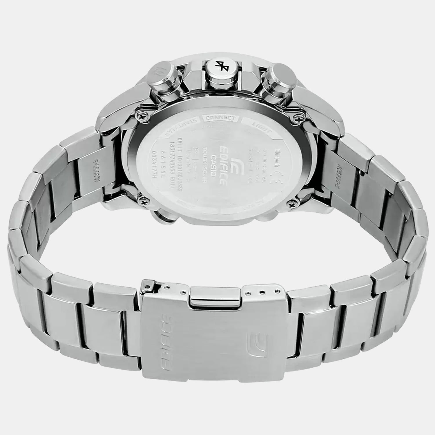 Edifice Men Quartz Two Tone Dial Analog-Digital Stainless Steel Watch EX450