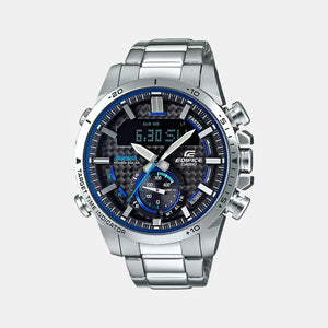 Edifice Men Quartz Two Tone Dial Analog-Digital Stainless Steel Watch EX450