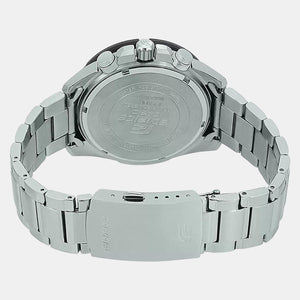 Edifice Men Quartz Black Dial Chronograph Stainless Steel Watch EX454