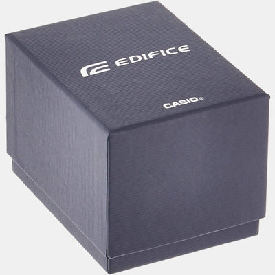 Edifice Men Quartz Black Dial Analog-Digital Leather Watch EX459