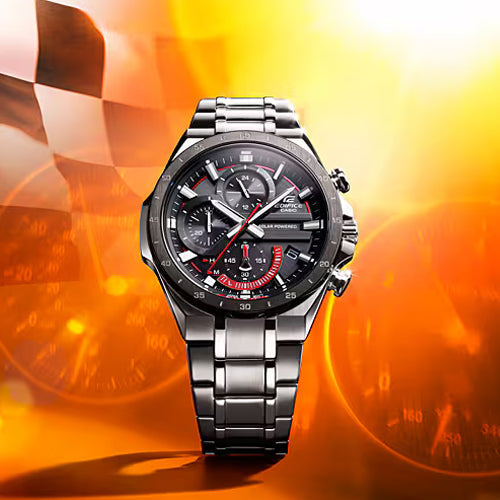 Casio Edifice Solar Powered Chronograph Black Dial Men 47.6mm EX487 EQS-920DB-1AV