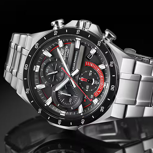 Casio Edifice Solar Powered Chronograph Black Dial Men 47.6mm EX487 EQS-920DB-1AV