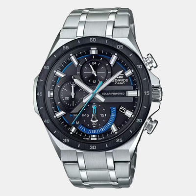 Edifice Men Quartz Black Dial Chronograph Resin Watch EX488