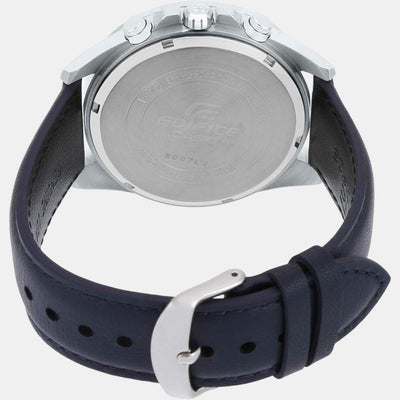 Edifice Men Quartz Two Tone Dial Chronograph Leather Watch EX496