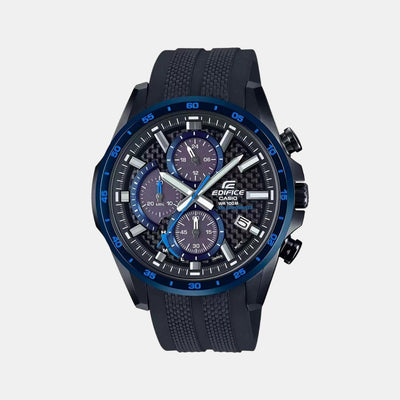 Edifice Men Quartz Two Tone Dial Chronograph Stainless Steel Watch EX505
