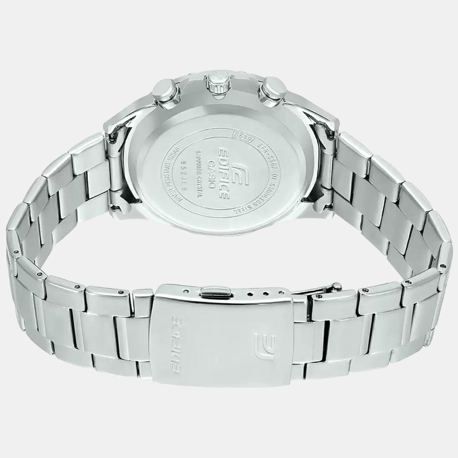 Edifice Men Quartz Blue Dial Chronograph Stainless Steel Watch EX507