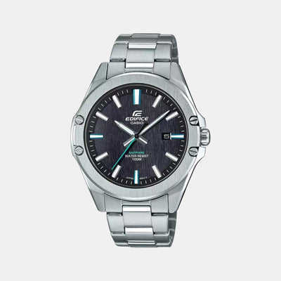 Edifice Men Quartz Black Dial Analog Stainless Steel Watch EX509