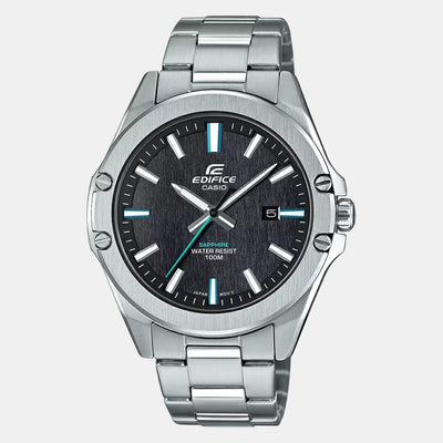 Edifice Men Quartz Black Dial Analog Stainless Steel Watch EX509