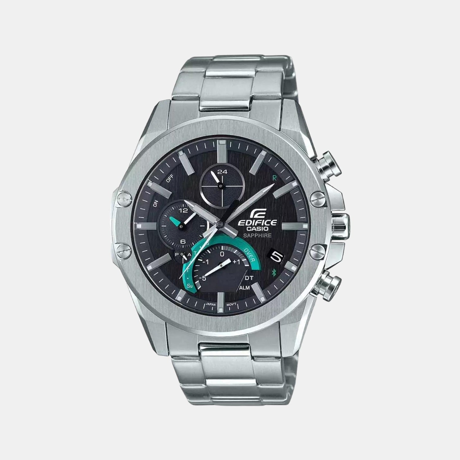 Edifice Men Quartz Black Dial Chronograph Stainless Steel Watch EX511