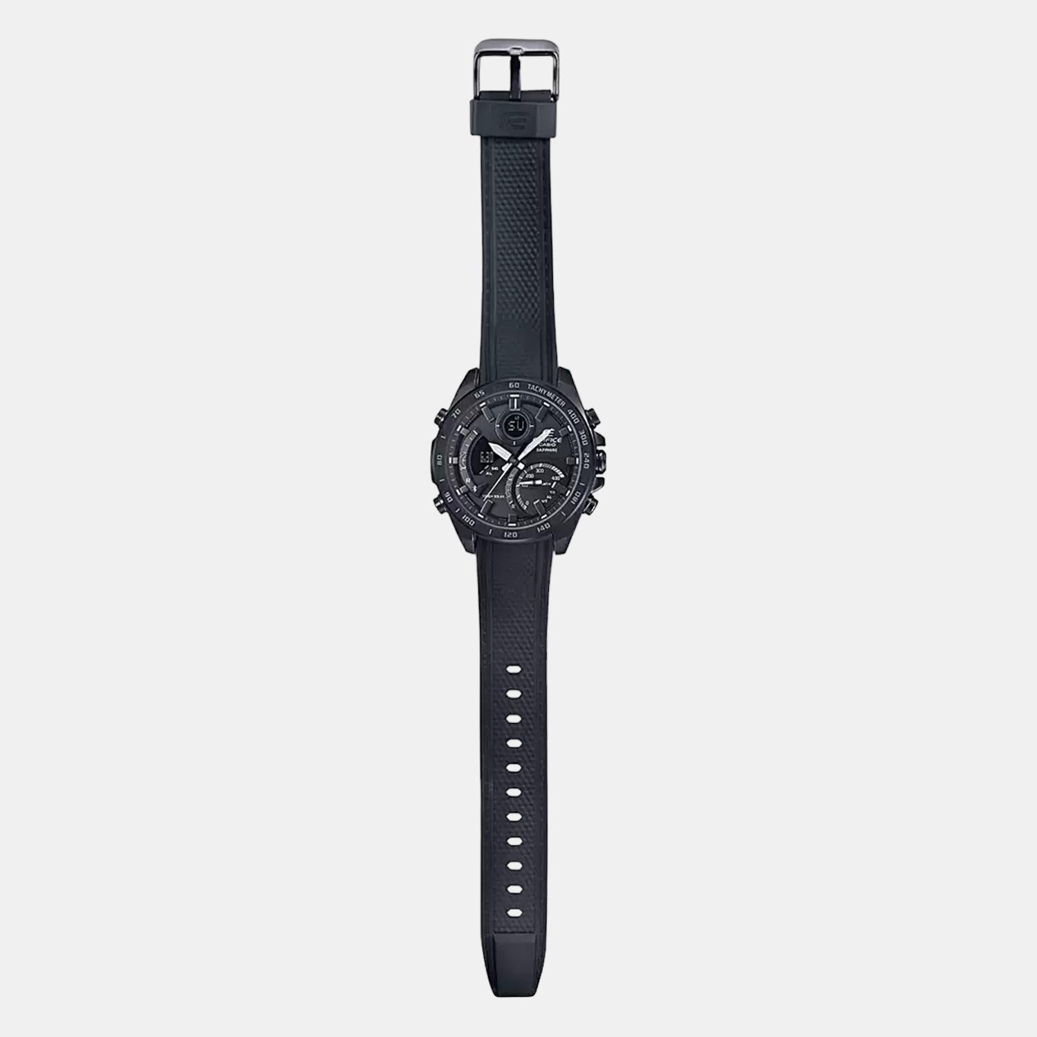 Edifice Men Quartz Black Dial Chronograph Resin Watch EX515