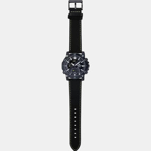 Edifice Men Quartz Black Dial Analog-Digital Leather Watch EX523
