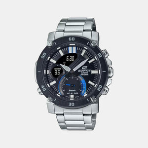 Edifice Men Quartz Black Dial Analog-Digital Stainless Steel Watch EX525