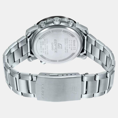 Edifice Men Quartz Black Dial Analog-Digital Stainless Steel Watch EX525