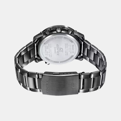 Edifice Men Quartz Black Dial Analog-Digital Stainless Steel Watch EX526