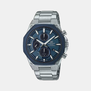 Edifice Men Quartz Blue Dial Chronograph Stainless Steel Watch EX528