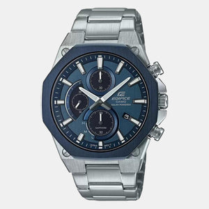 Edifice Men Quartz Blue Dial Chronograph Stainless Steel Watch EX528