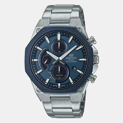 Edifice Men Quartz Blue Dial Chronograph Stainless Steel Watch EX528