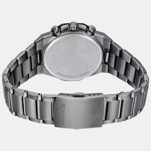 Edifice Men Quartz Black Dial Chronograph Stainless Steel Watch EX529