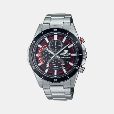 Edifice Men Quartz Two Tone Dial Chronograph Stainless Steel Watch EX539