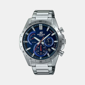 Edifice Men Quartz Two Tone Dial Chronograph Stainless Steel Watch EX541