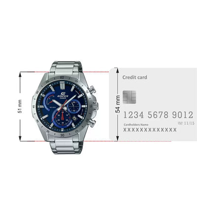 Casio Edifice  Blue Dial Men 47.1mm